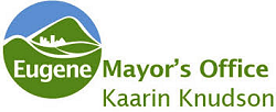 Eugene Mayor Kaarin Knudson Logo